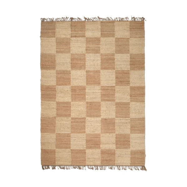 Classic Collection Tapis Jute Squares Natural, 170x230 cm