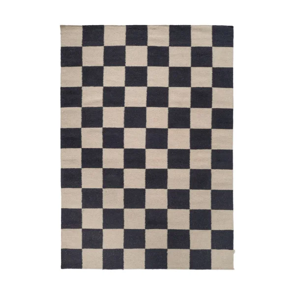 Classic Collection Tapis Squares Noir-beige, 170x230 cm