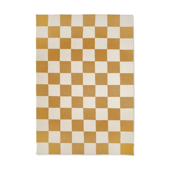 Classic Collection Tapis Squares White-yellow, 170x230 cm