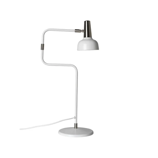 CO Bankeryd Lampe de table Ray blanc, détails en nickel