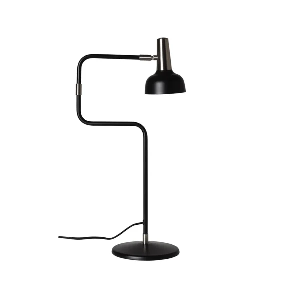 CO Bankeryd Lampe de table Ray noir, détails en nickel