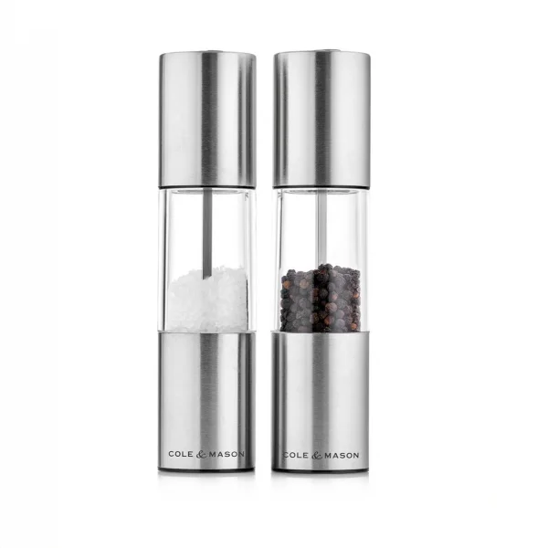 Cole & Mason Ensemble de moulins OSLO 18,5 cm clair Acier inoxydable