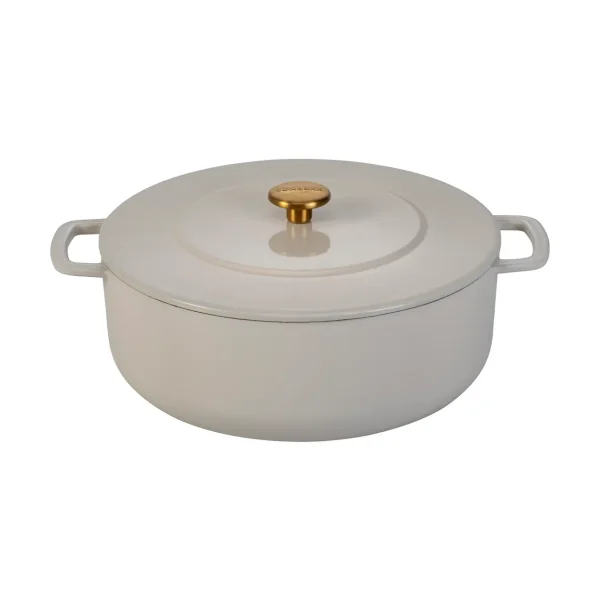 Combekk Cocotte Combekk Enameled en fonte émaillée Ø24 cm Sand-gold knob