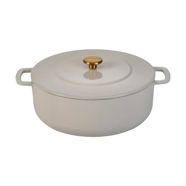 Combekk Cocotte Combekk Enameled en fonte émaillée Ø28 cm Sand-gold knob