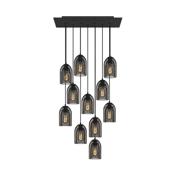 Creative Cables - lampe suspendue 11L - 67,5 x 140 cm - noir