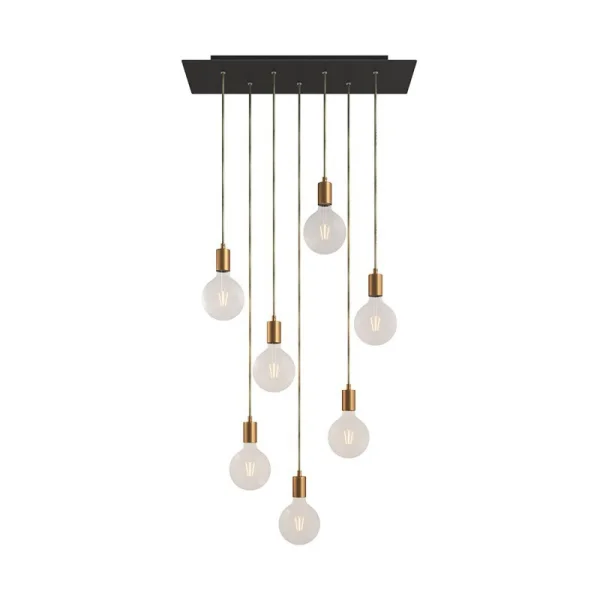 Creative Cables - lampe suspendue 7L - 67,5 x 130 cm - noir