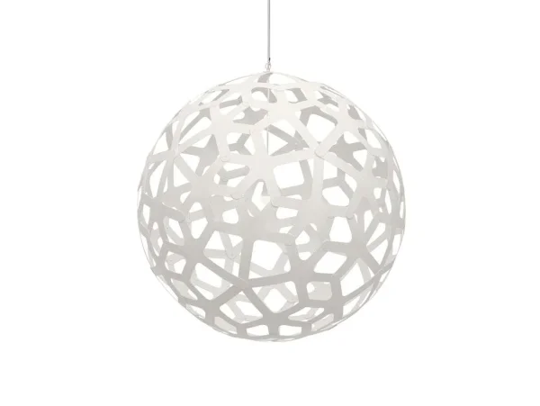 David Trubridge - Coral Suspension Ø120 Blanc 2 Côtés