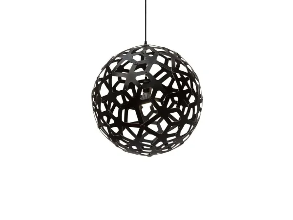 David Trubridge - Coral Suspension Ø80 Noir 2 Côtés