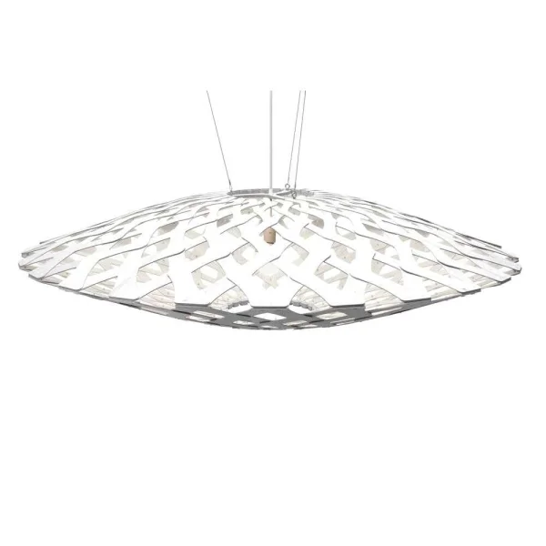 David Trubridge - Flax Suspension Ø150 Blanc 2 Côtés