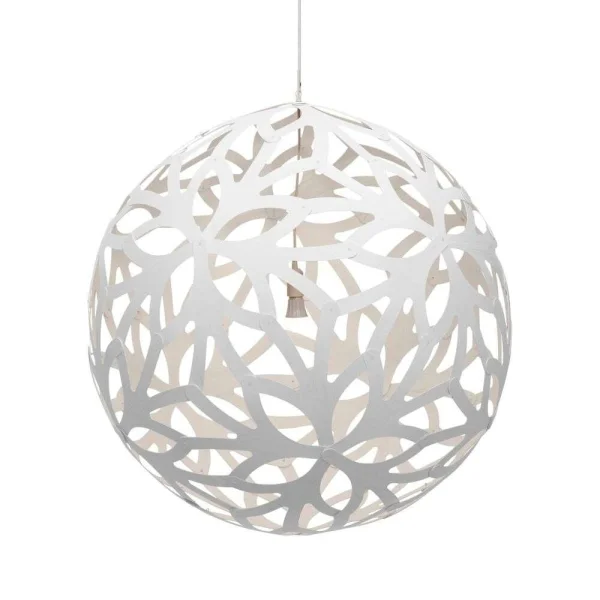 David Trubridge - Floral Suspension Ø120 Blanc 2 Côtés