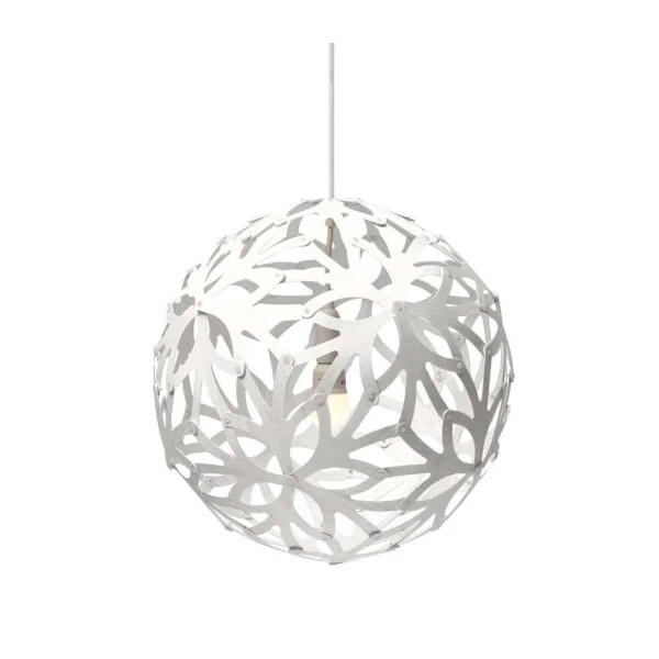 David Trubridge - Floral Suspension Ø40 Blanc 2 Côtés