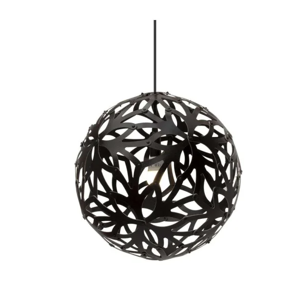 David Trubridge - Floral Suspension Ø40 Noir 2 Côtés