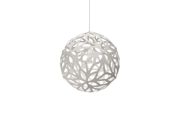 David Trubridge - Floral Suspension Ø60 Blanc 2 Côtés