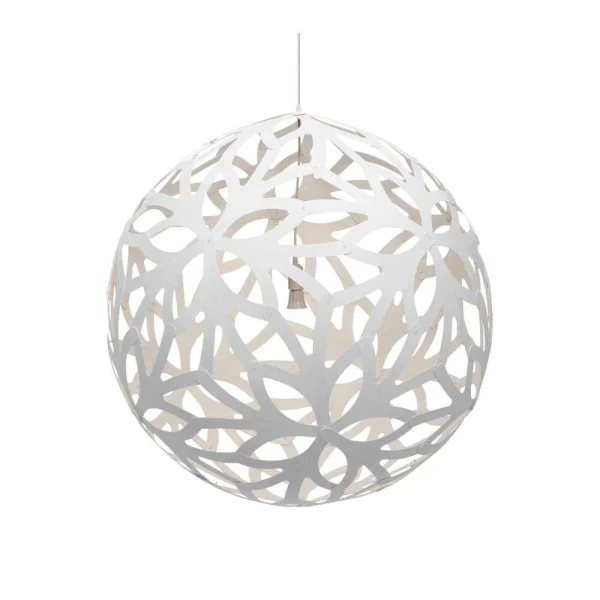 David Trubridge - Floral Suspension Ø80 Blanc 2 Côtés