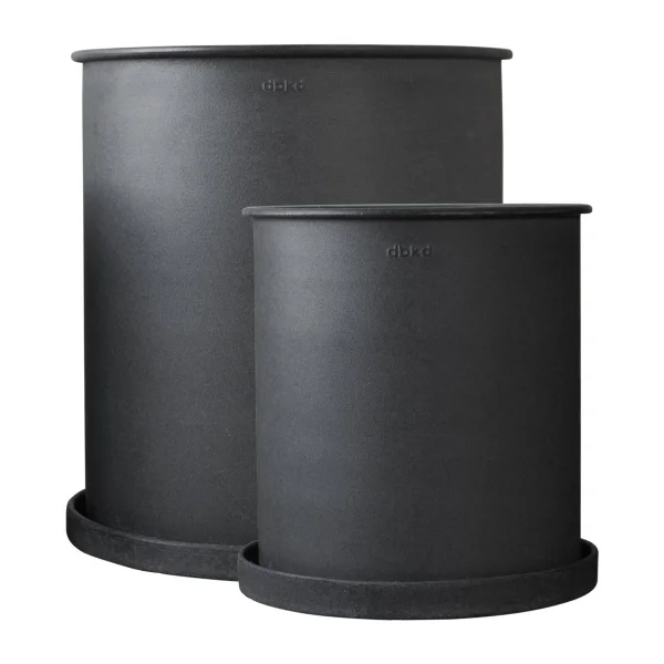 DBKD Cache-pot Plant pot, large, lot de 2 Black