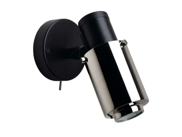 DCWéditions - Biny Spot LED avec Interrupteur Noir/Nickel DCW