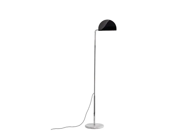 DCWéditions - Mezzaluna Lampadaire White Marble/Black DCW