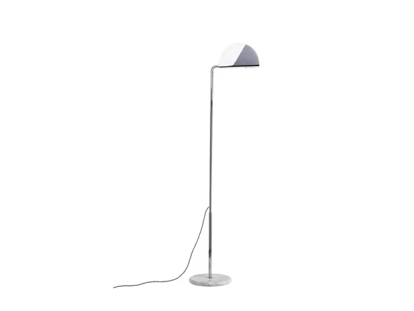 DCWéditions - Mezzaluna Lampadaire White Marble/Chrome DCW