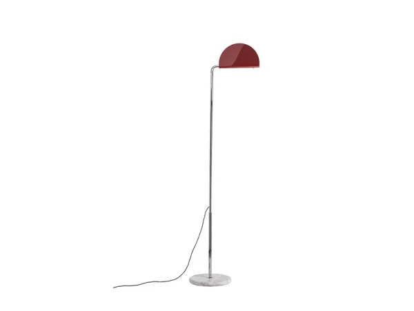 DCWéditions - Mezzaluna Lampadaire White Marble/Red DCW