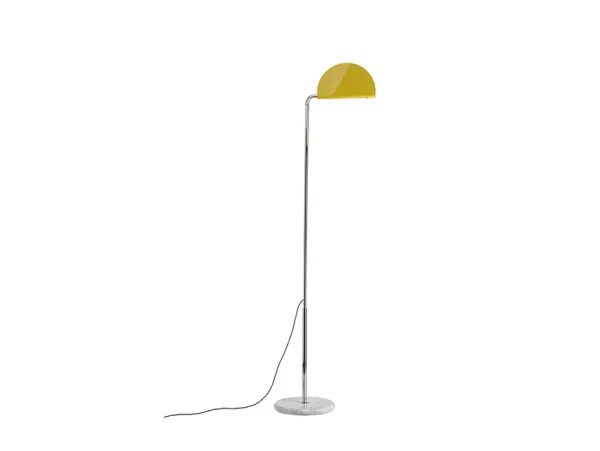 DCWéditions - Mezzaluna Lampadaire White Marble/Yellow DCW