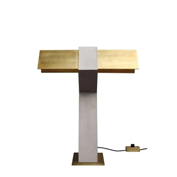 DCWéditions - Tau Lampe de Table Brass/Concrete DCW