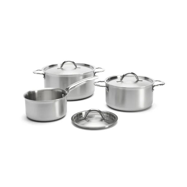 De Buyer Set de casseroles Alchimy de Buyer avec couvercle 6 pièces Acier inoxydable