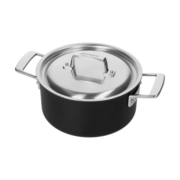 Demeyere Marmite 5-ply Demeyere Black 5 en acier inoxydable 3 L