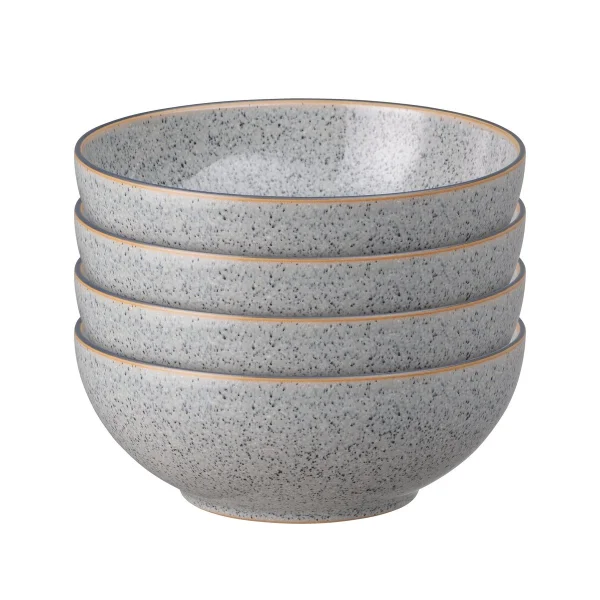 Denby Bol à céréales Studio Grey coupe 17cm Lot de 4 Granite