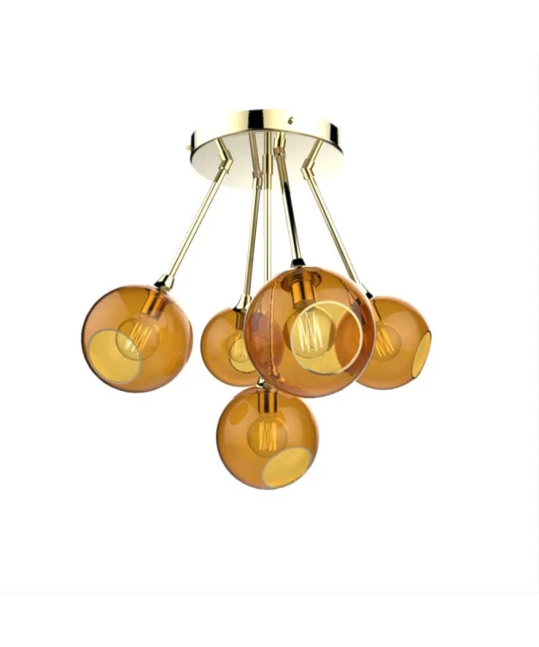 Design by Us - Ballroom Molecule Suspension Laiton/Ambre