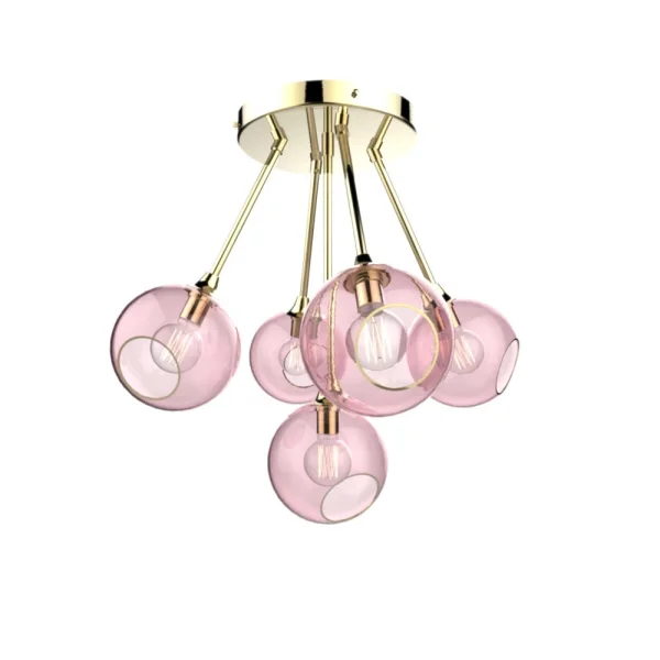 Design by Us - Ballroom Molecule Suspension Laiton/Rose