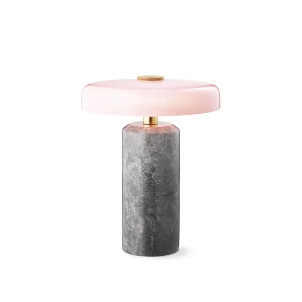 Design By Us Lampe de table Trip Ø17x21 cm en marbre Argent – rose