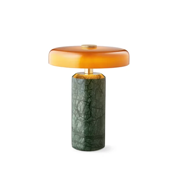 Design By Us Lampe de table Trip Ø17x21 cm en marbre Vert mousse – ambre