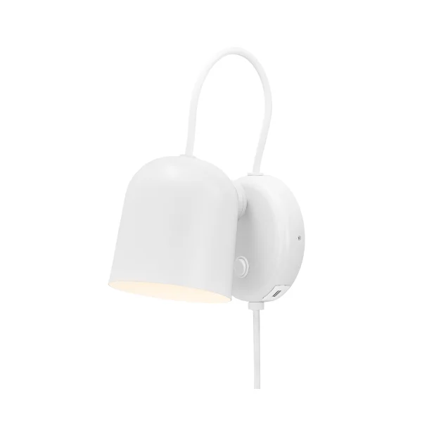 Design for the People Angle GU10 - applique murale avec interrupteur et port USB - 11 x 17 x 19,1 cm - blanc et gris