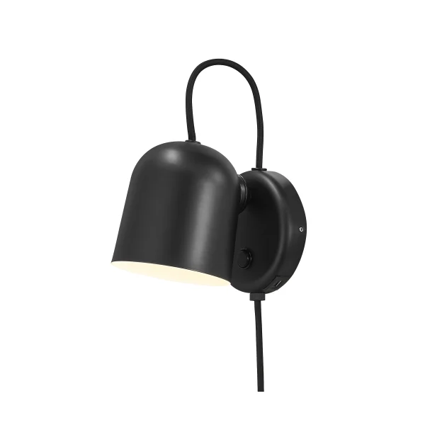 Design for the People Angle GU10 - applique murale avec interrupteur et port USB - 11 x 17 x 19,1 cm - noir
