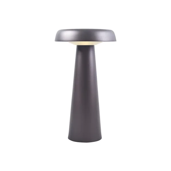 Design for the People Arcello - lampe de table - rechargeable via câble USB - Ø 14 x 25 cm - fonction Moodmaker à 3 niveaux - 2,8W LED inclus - IP54 - anthracite