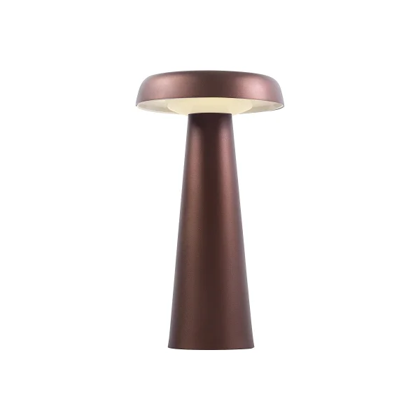 Design for the People Arcello - lampe de table - rechargeable via câble USB - Ø 14 x 25 cm - fonction Moodmaker à 3 niveaux - LED 2,8W inclus - IP54 - laiton
