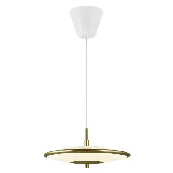 Design for the People Blanche 32 - lampe suspendue - Ø 32 x 314 cm - 15W LED dimmable inclus - laiton