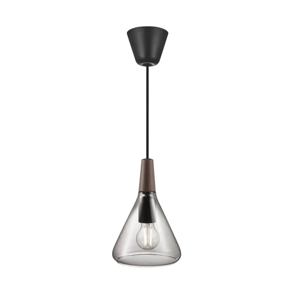 Design for the People Nori 18 - lampe suspendue - Ø 18 x 35,5 cm - verre fumé