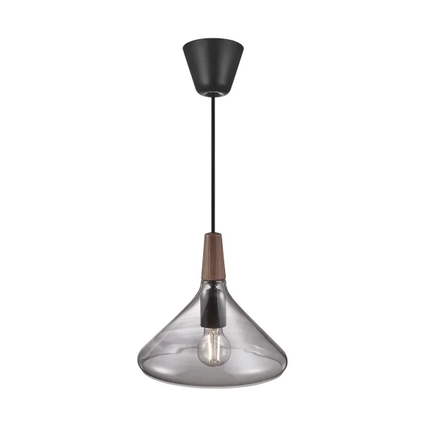 Design for the People Nori 27 - lampe suspendue - Ø 27 x 33,5 cm - verre fumé