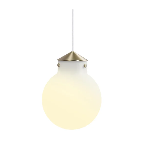 Design for the People Raito 22 - lampe suspendue - Ø 22,5 x 36,5 cm - blanc et laiton