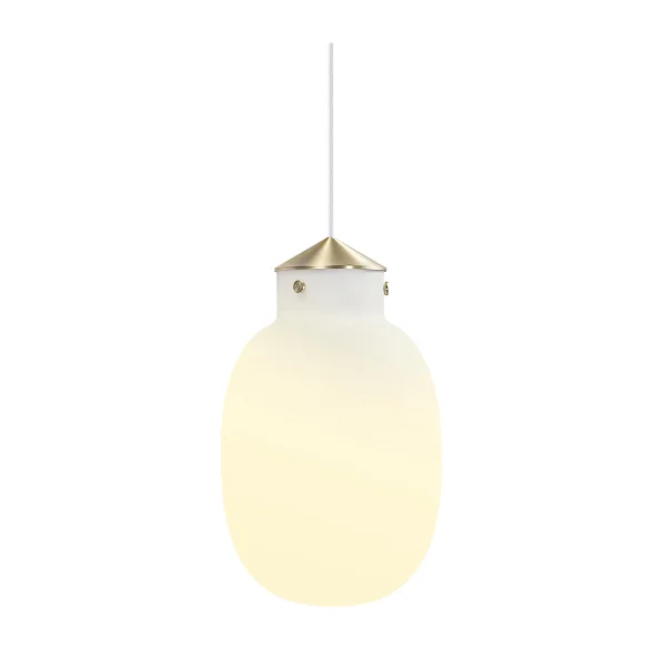 Design for the People Raito 22 - lampe suspendue - Ø 22,5 x 44,4 cm - blanc et laiton