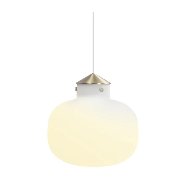 Design for the People Raito 30 - lampe suspendue - Ø 30 x 37,5 cm - blanc et laiton