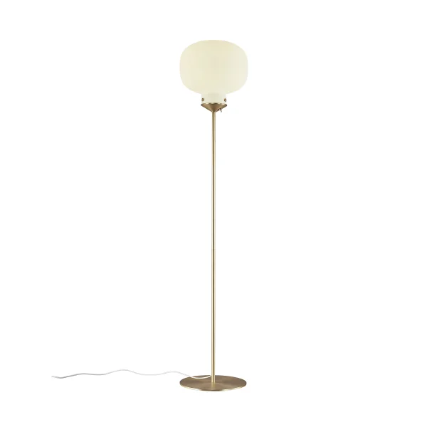 Design for the People Raito - lampadaire - Ø 30 x 150 cm - blanc et laiton