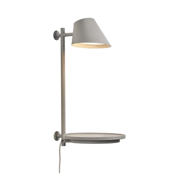 Design for the People Stay - applique murale avec interrupteur - Ø 27 x 44,5 cm - 14,5W LED dimmable inclus - gris