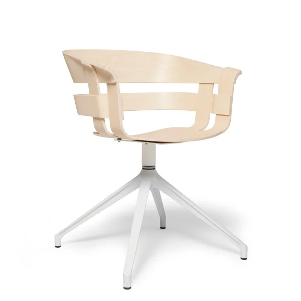 Design House Stockholm Chaise de bureau Wick Chair frêne-pieds en métal blanc