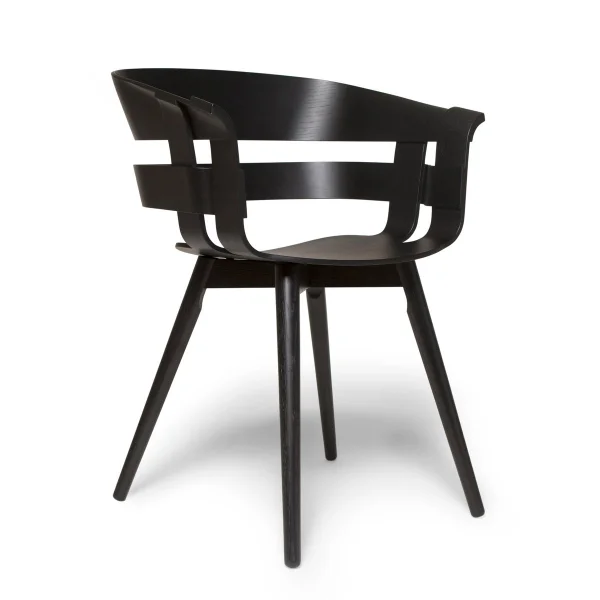 Design House Stockholm Chaise Wick Chair noir-pieds en frêne noir