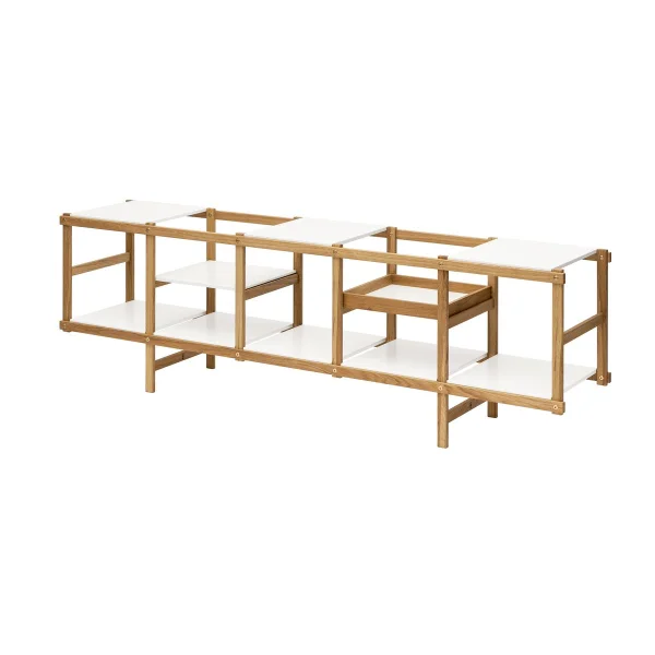 Design House Stockholm Etagère basse Frame Chaîne blanc