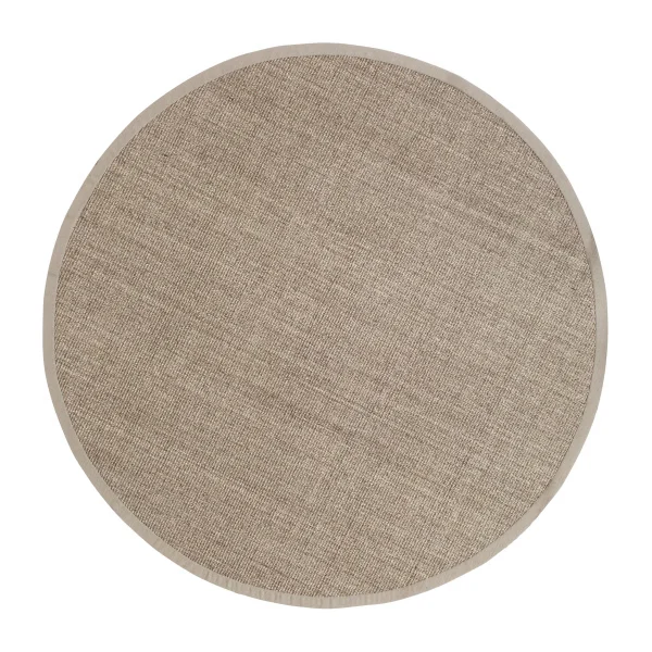 Dixie Tapis rond en sisal noir Jenny Natural grey Ø 150 cm