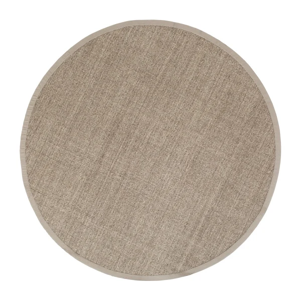 Dixie Tapis rond en sisal noir Jenny Natural grey Ø 250 cm