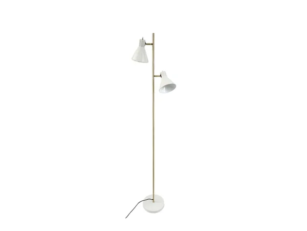 Dyberg Larsen - Sleep Lampadaire Shiny White/Antique Brass DybergLarsen